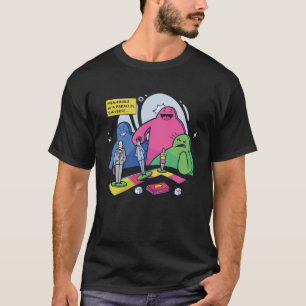 Camiseta Aliens de jogo de xadrez do universo Paralelo
