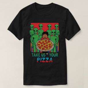 Camiseta Aliens de pizza