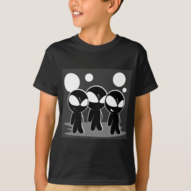 Camiseta Aliens de planejamento bonitos (Frente)