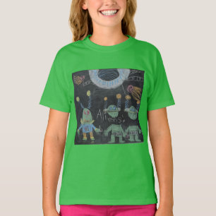 Camiseta Aliens do espaço externo por Yulia