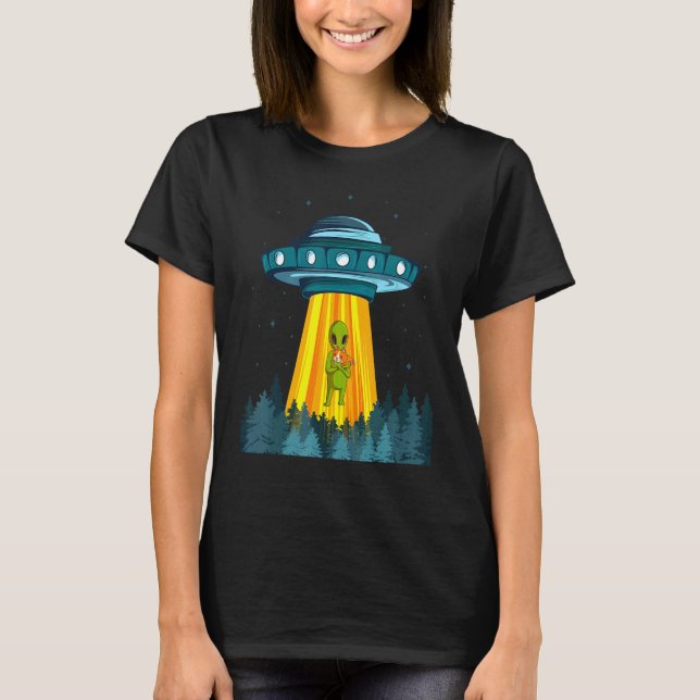 Camiseta Aliens espaciais Alienígena de espaçonave para gat (Frente)