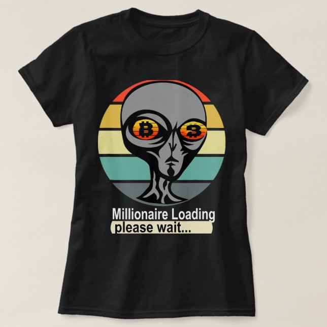 Camiseta Aliens Head Cryptocurrency Trader Futures Funny Bi (Frente do Design)