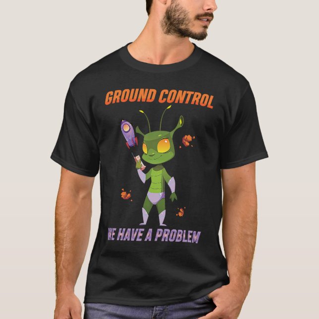 Camiseta Aliens  Major Bowie We Have A Problem  Scientist   (Frente)