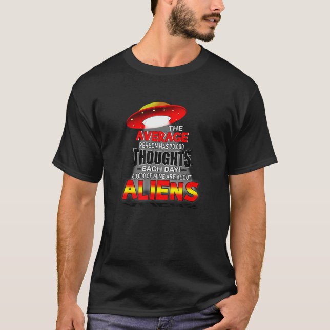 Camiseta Aliens Na Alienígena Do Espaço Cerebral E Ufo (Frente)
