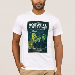 Camiseta Aliens Roswell de 1950 - Rapto Retroformável