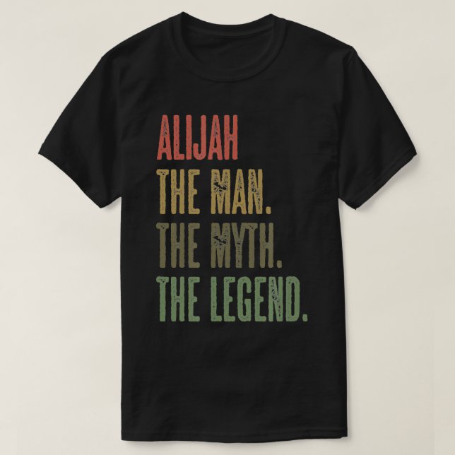 Camiseta ALIJAH, o Homem, o Mito, o LegEND ENGRAÇADO (Frente do Design)