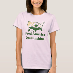 Camiseta Alimentação América na luz do sol