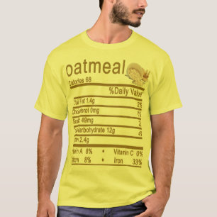 Camiseta alimentação de aveia Fatos Engraçados Ação de