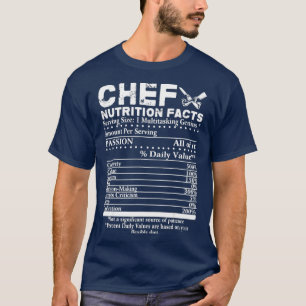 Camiseta Alimentação De Chef Fatos Legal Presente De Chef