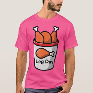 Camiseta Alimentação de Dia de Perna Frango Treino Academia