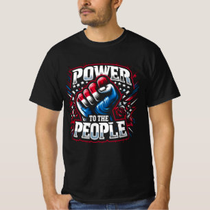 Camiseta Alimentação para o Desenho de Punho do Pessoas