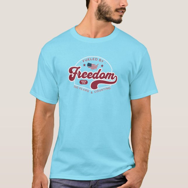 Camiseta Alimentada pela Liberdade (Frente)