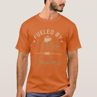 Camiseta Alimentada por Café e Esporte de Escalada em Bloco
