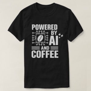 Camiseta Alimentada Por IA E Café   Humor Geek De 