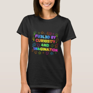 Camiseta Alimentado Pela Curiosidade E Imaginação Crianças