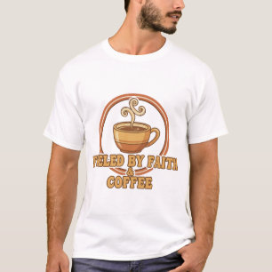 Camiseta Alimentado pela Fé e Café