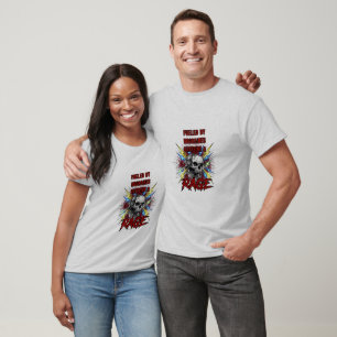 Camiseta Alimentado pela Raiva Líquida Pura das Enxaquecas
