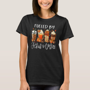 Camiseta Alimentado pelo Café Jesus Dia de Ação de Graças