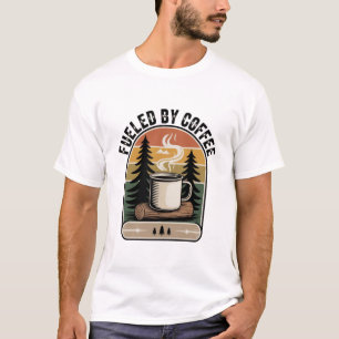 Camiseta Alimentado pelo Retro Camp de Café