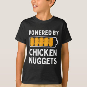 Camiseta Alimentado Por Amante De Nuggets De Frango Engraça
