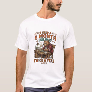 Camiseta Alimentado Por Ansiedade E Café Possum Divertido