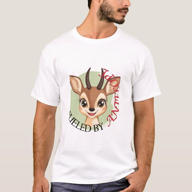 Camiseta Alimentado por Antílope (Frente)