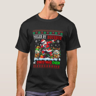 Camiseta Alimentado por Bourbon e Xmas Cheer Sweater Drinke
