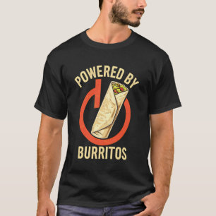 Camiseta Alimentado por Burritos Design Divertido Amante de