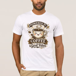Camiseta Alimentado por Café