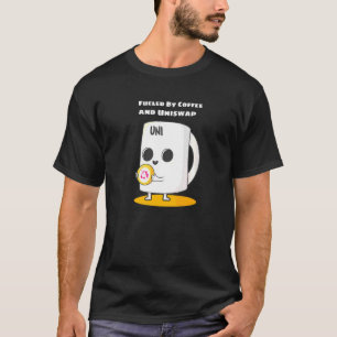 Camiseta Alimentado Por Café E Criptomoeda Cripto Uniswap