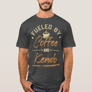 Camiseta Alimentado por Café e Kendo Kenjusu Kata Katana Sa