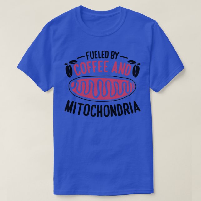 Camiseta Alimentado Por Café E Professora De Biologia Mitoc (Frente do Design)