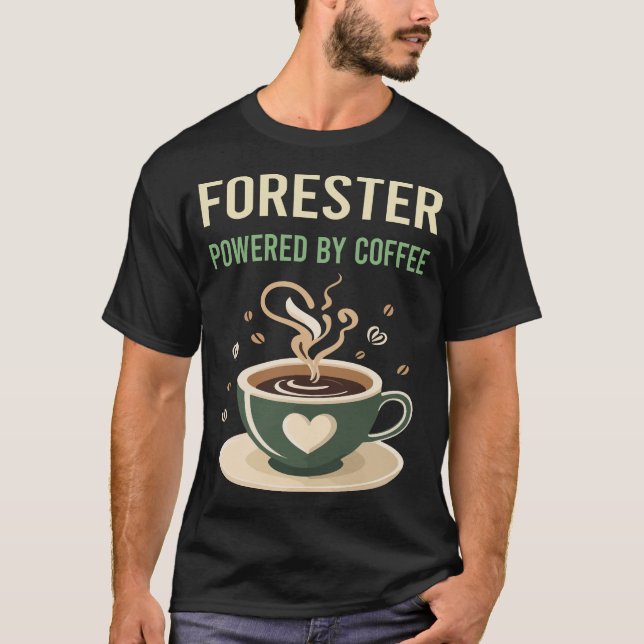 Camiseta Alimentado Por Café Forester (Frente)