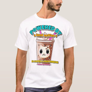Camiseta Alimentado por Café Gelado e Excesso de Pensamento