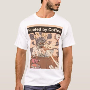 Camiseta Alimentado por Camisa-Café - Teto Relacionável Eng