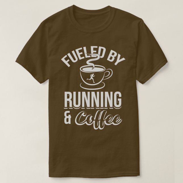Camiseta Alimentado Por Corrente E Café (Frente do Design)