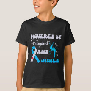 Camiseta Alimentado Por Fairydust E Awarenes Da Diabetes De