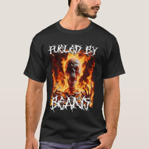 Camiseta Alimentado Por Feijões Engraçados Duro De Corda En