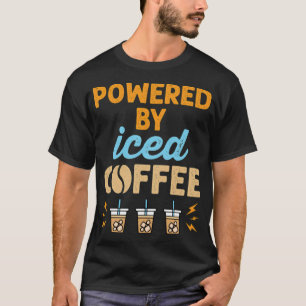 Camiseta Alimentado por gatos de café com café gelado