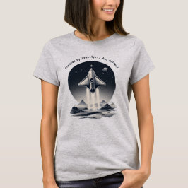 Camiseta Alimentado por gravidade e café