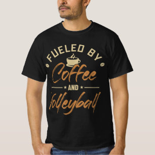 Camiseta Alimentado por Jogador da Equipe do Café e do Trei