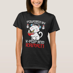 Camiseta Alimentado por K-pop e Ramen Música Kpop Amantes d