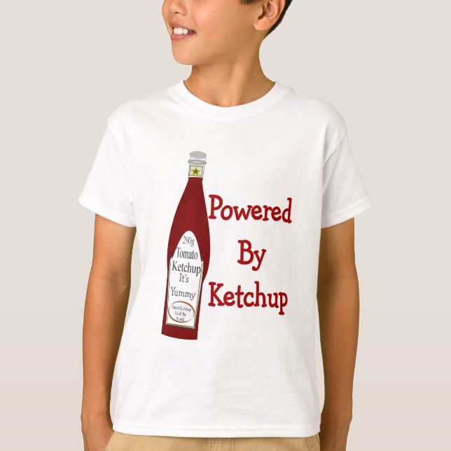 Camiseta Alimentado Por Ketchup (Frente)