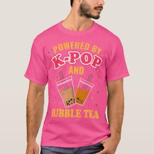 Camiseta Alimentado Por Kpop E Chá De Bolha Amante De Músic