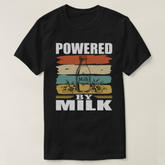Camiseta Alimentado Por Leite Piada de Pai Engraçado Citaçã
