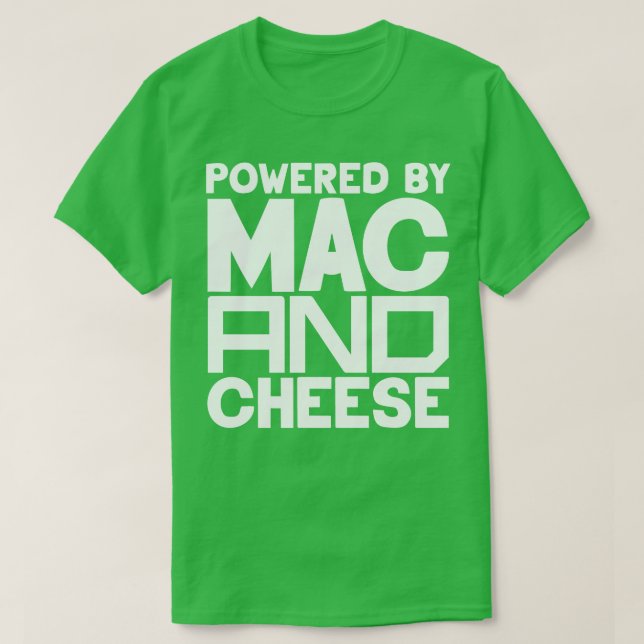 Camiseta Alimentado Por Mac E Queijo 3 (Frente do Design)