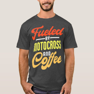Camiseta Alimentado Por Motocross E Café Engraçado Motocros