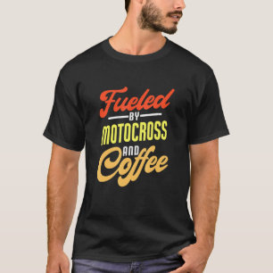 Camiseta Alimentado Por Motocross E Motocross Biker De Café