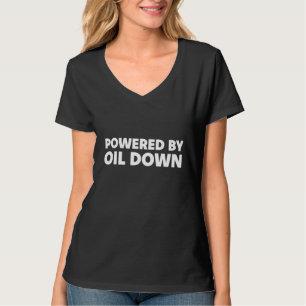 Camiseta Alimentado Por Óleo Baixo  Prato Nacional de Grena