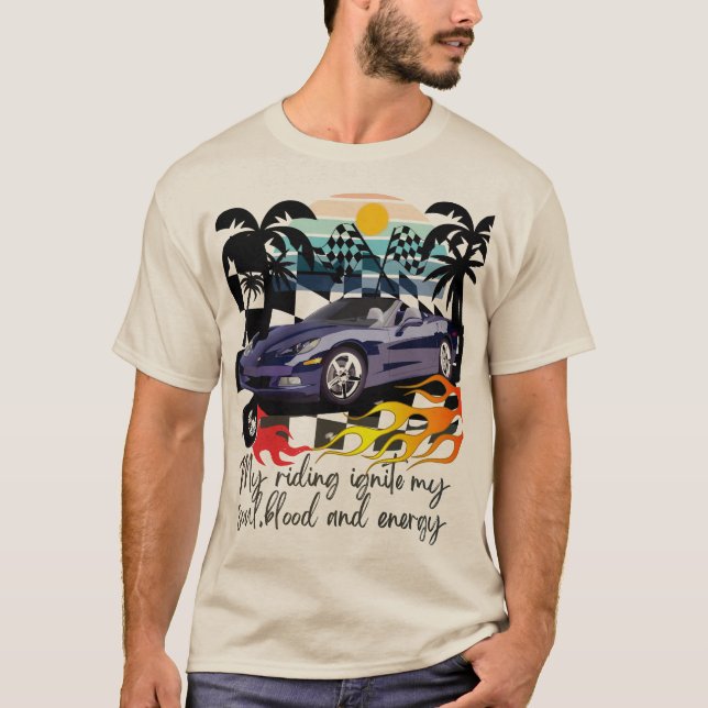 Camiseta Alimentado por Paixão, Presente de Aniversário Per (Frente)